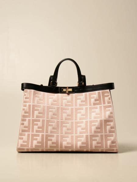 fendi canvas pink bag|fendi canvas handbags.